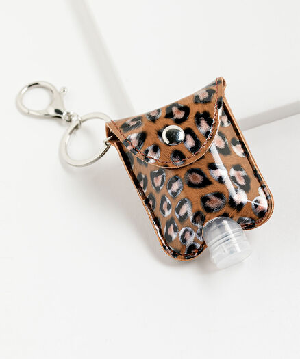 Hand Sanitizer Keychain, Leopard