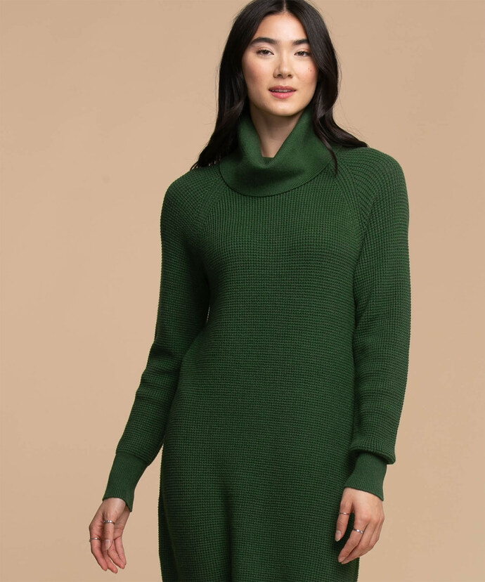 Cowl Neck Sweater Dress Image 5
