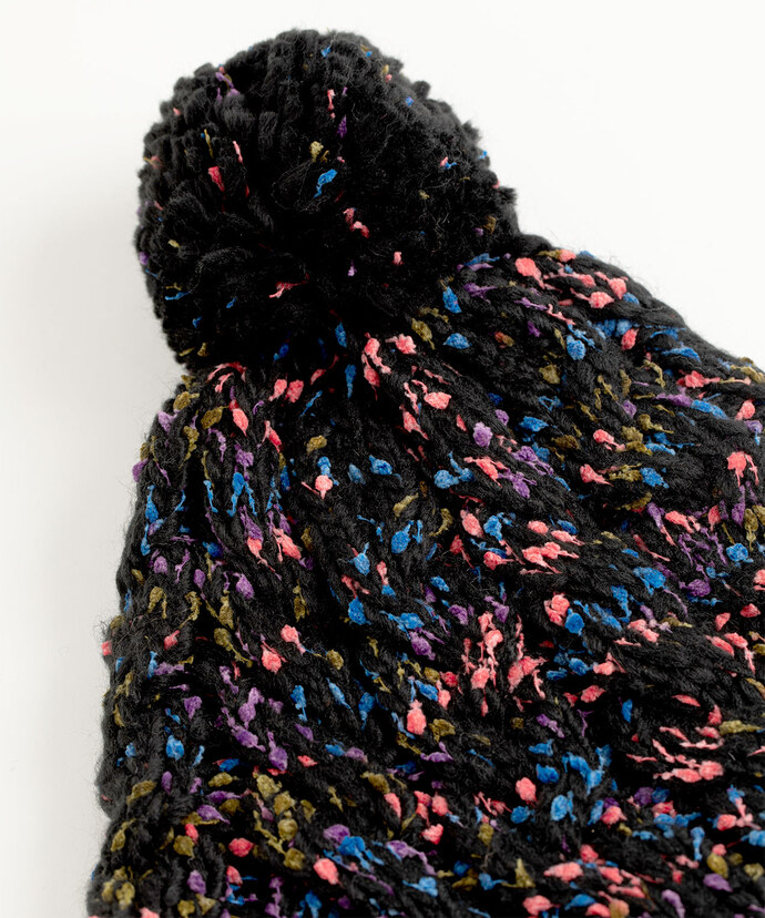 Pom Pom Confetti Knit Hat Image 3