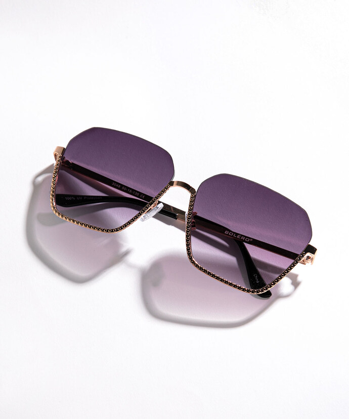 Half-Frame Oversized Sunglasses Image 1