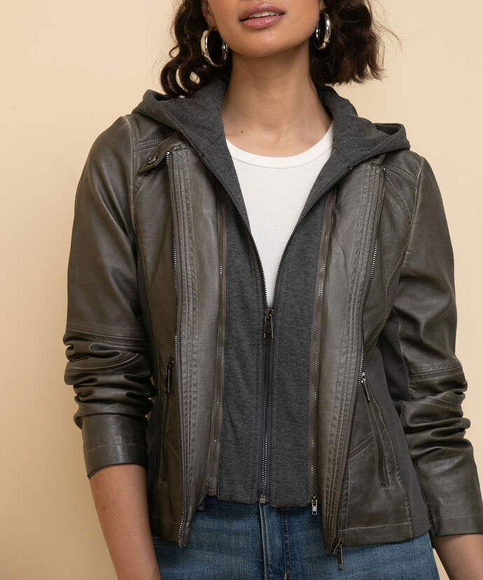 Faux Leather Jacket by Sebby Collection Image 4
