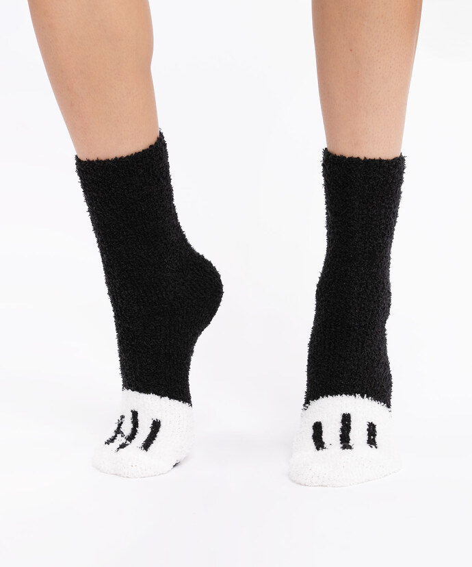 Cozy Cat Print Socks Image 1