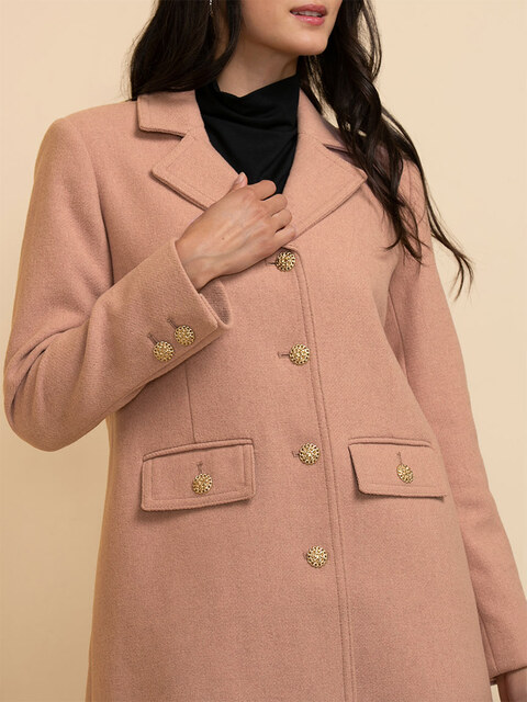 Camilla Wool Blend Straight Coat