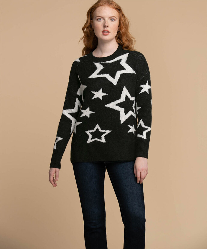 Eco-Friendly Starry Tunic Sweater Image 4