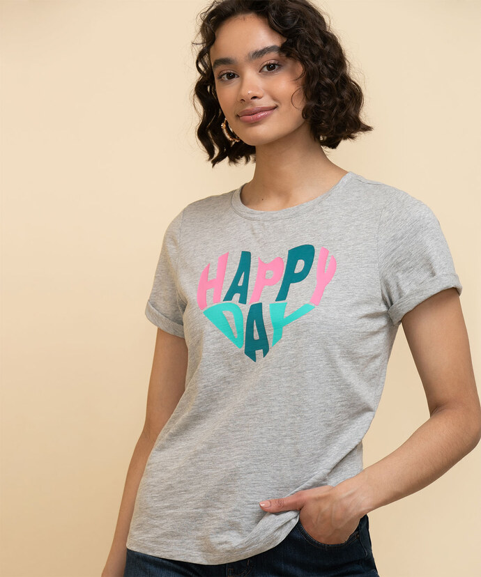 Short Sleeve Crew-Neck Relaxed Tee Image 1