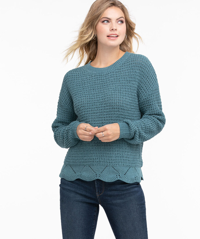 Waffle Stitch Pullover Sweater Image 6