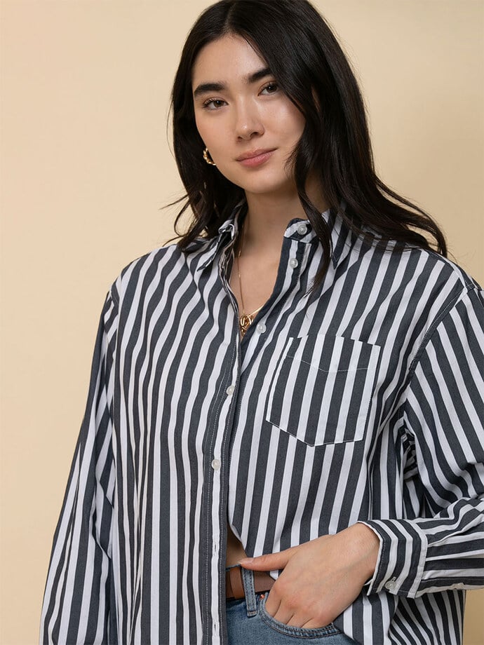 Relaxed Button-Up Shirt Image 2