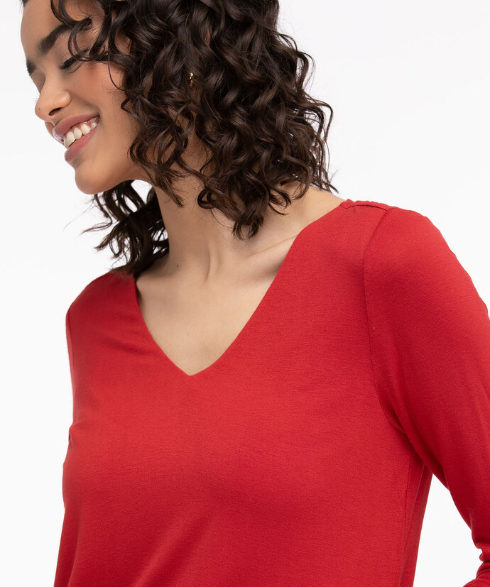 V-Neck Layering Essential Top Image 3