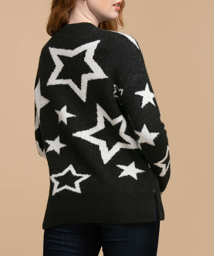 Eco-Friendly Starry Tunic Sweater Image 3