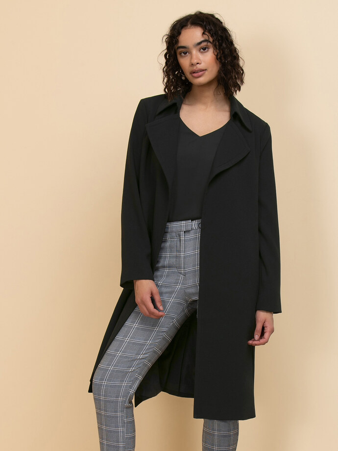 Belted Trench Coat Blazer Image 5
