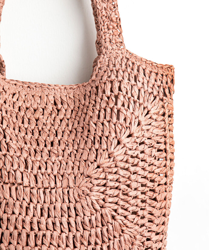 Woven Straw Tote Bag Image 3