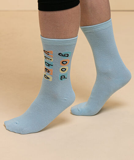 Good Vibes Socks, Blue