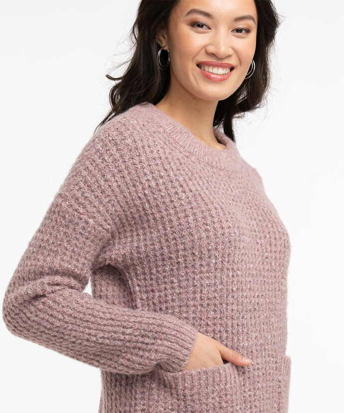 Patch Pocket Waffle Pullover Image 3