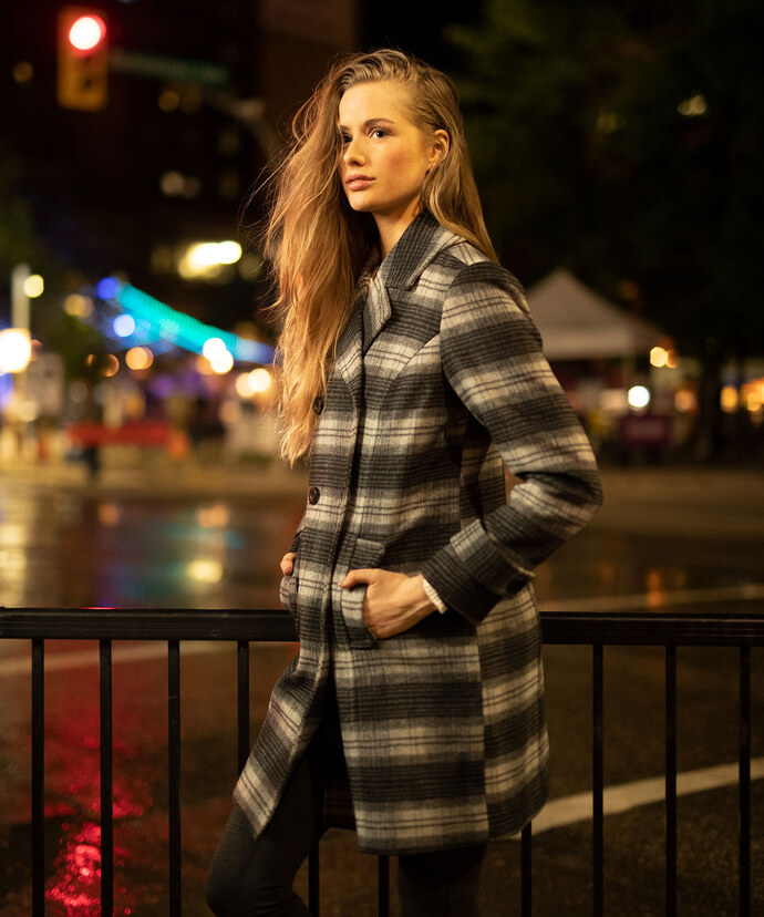 Double Breasted Wool Blend Coat Image 1
