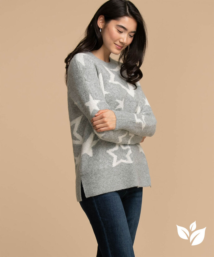 Eco-Friendly Starry Tunic Sweater Image 1