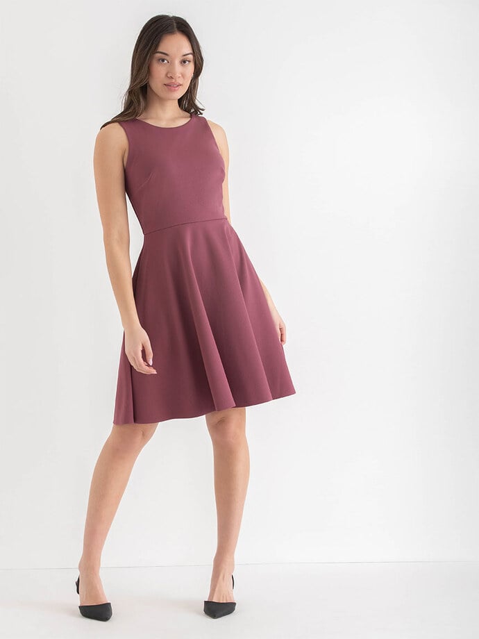 Iconic Crepe Fit 'N Flare Dress with Pockets Image 6