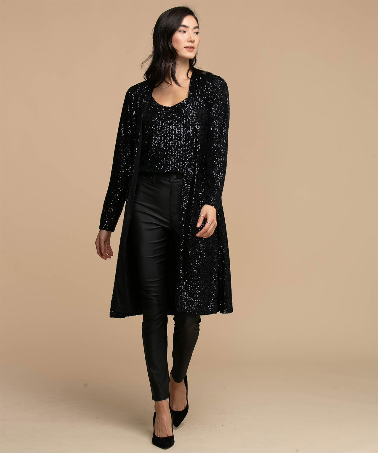 Sequin duster coat hot sale