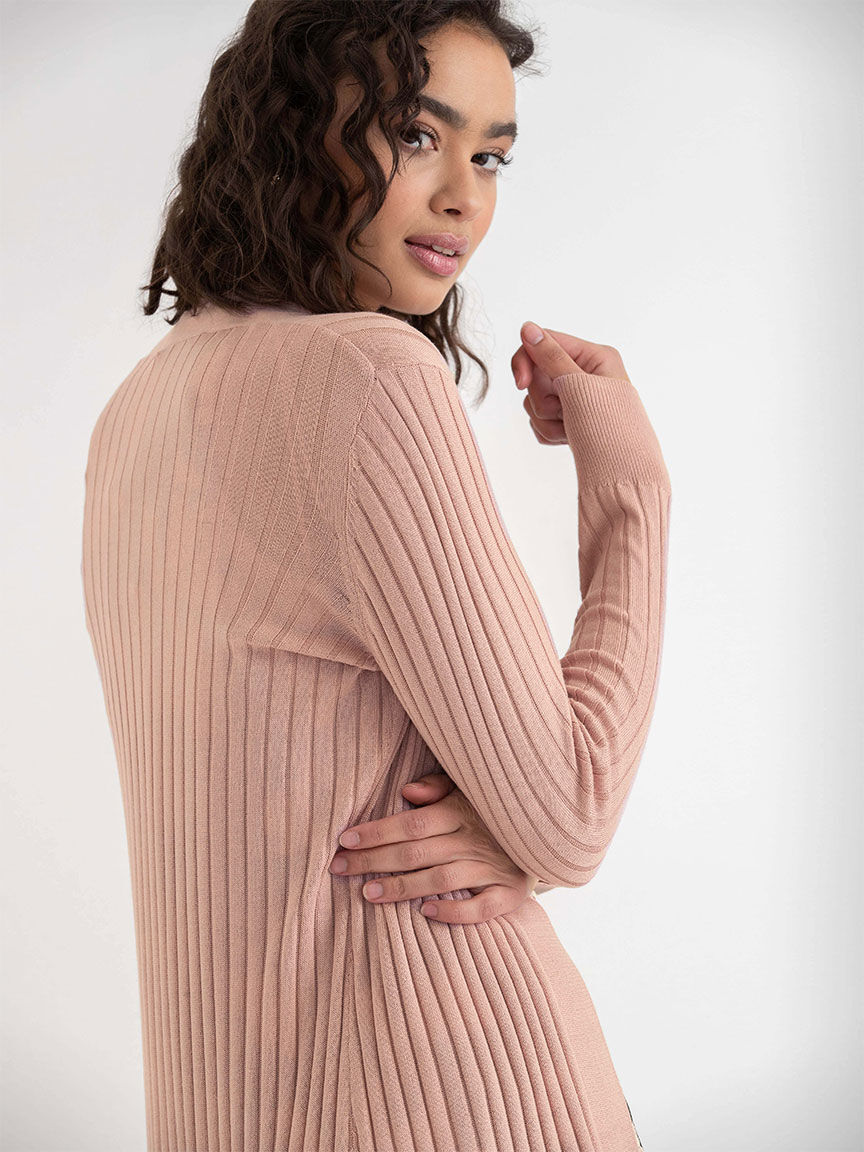 Long Sleeve Ribbed Cardigan | Rickis Long Sleeve Ribbed Cardigan | Rickis