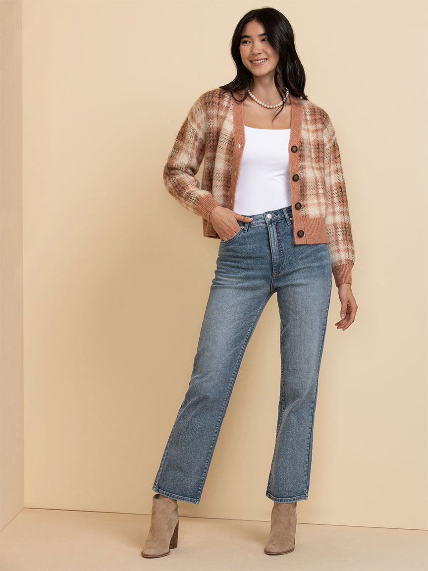 Plaid cardigans shop