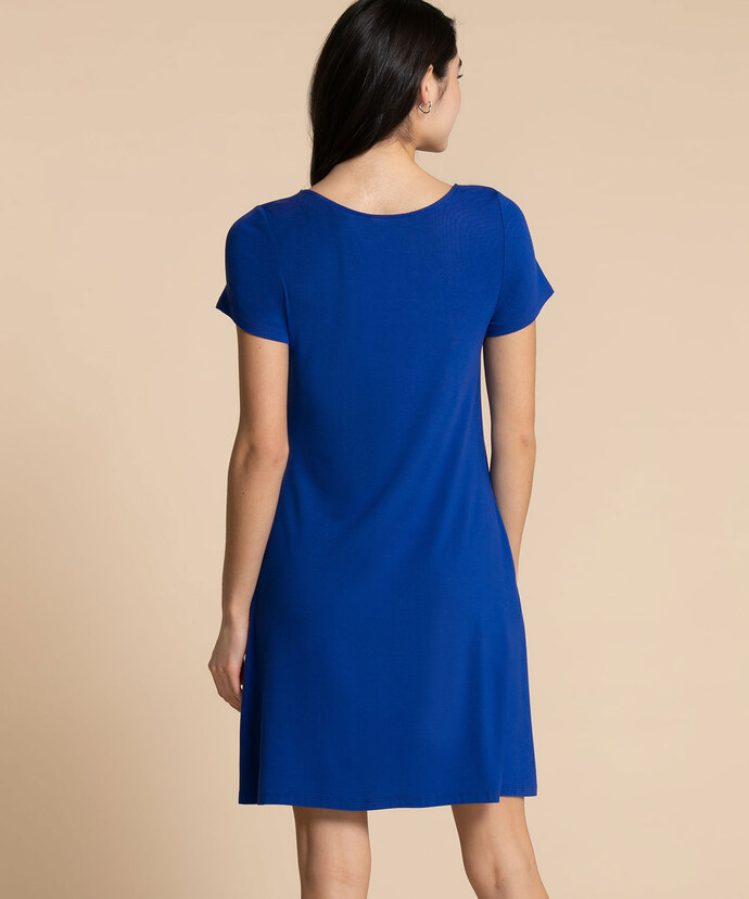 Short Sleeve Dress With Criss-Cross Neck Image 3