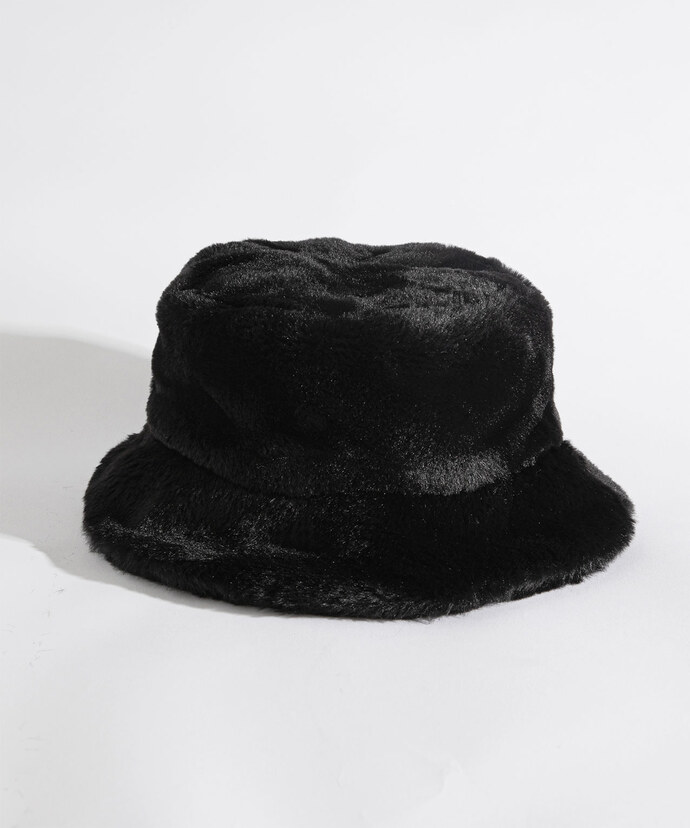 Faux Fur Bucket Hat Image 1