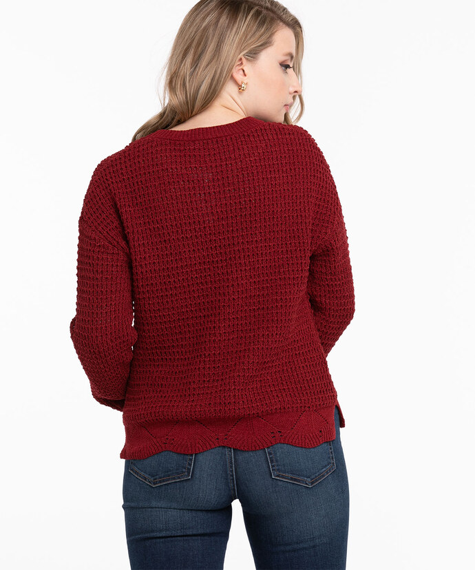 Waffle Stitch Pullover Sweater Image 2