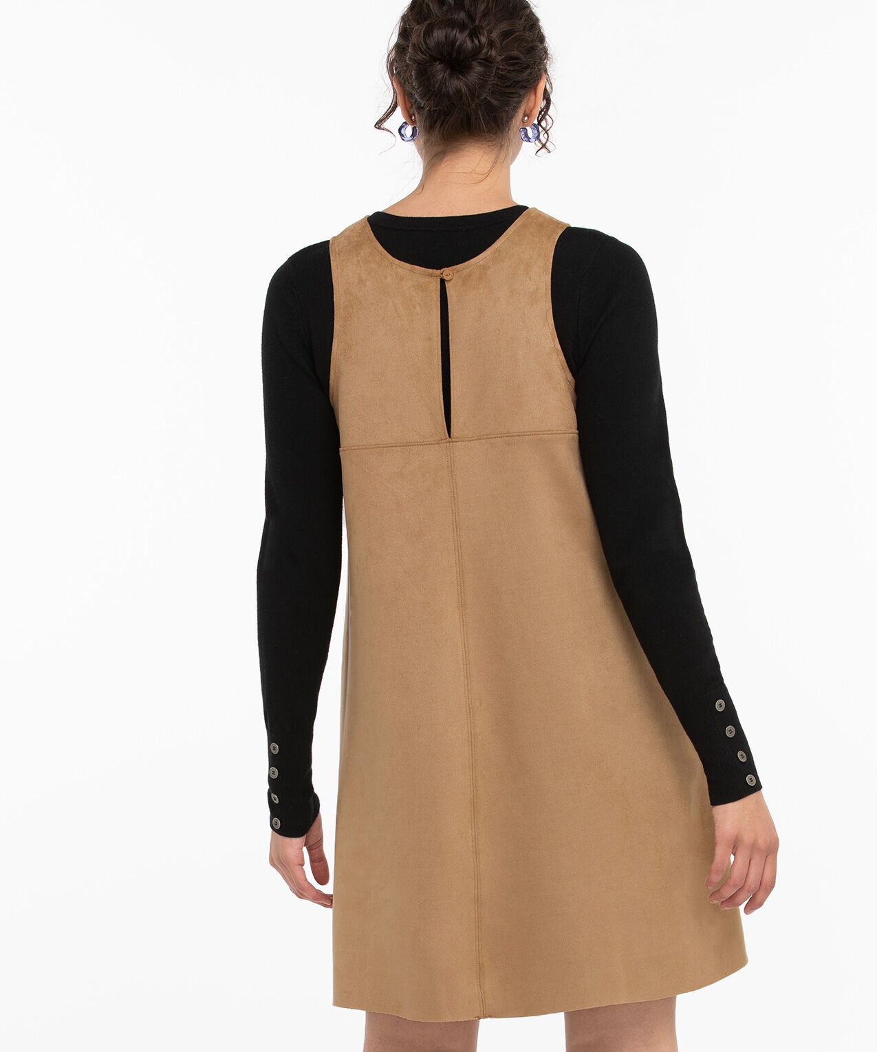 Sleeveless Faux Suede Dress Rickis