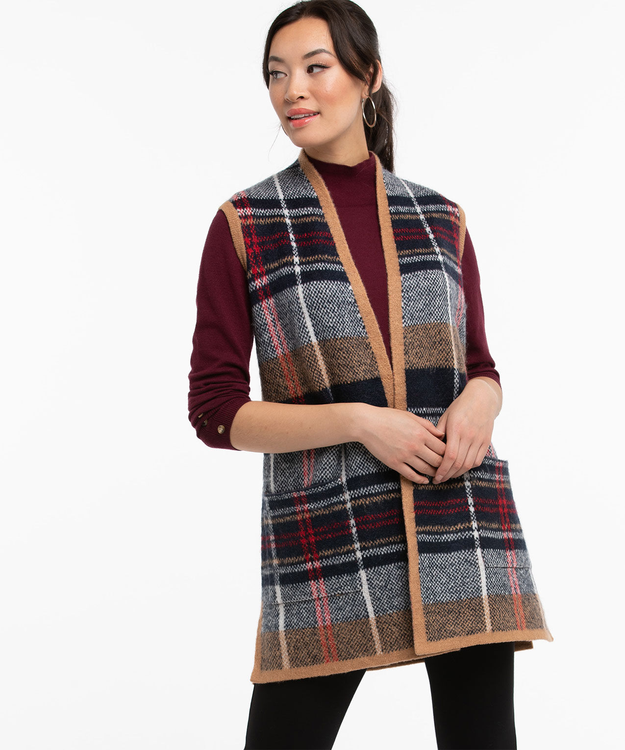 Plaid Sweater Vest Rickis