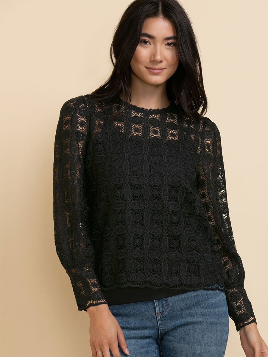Puff Sleeve Lace Blouse