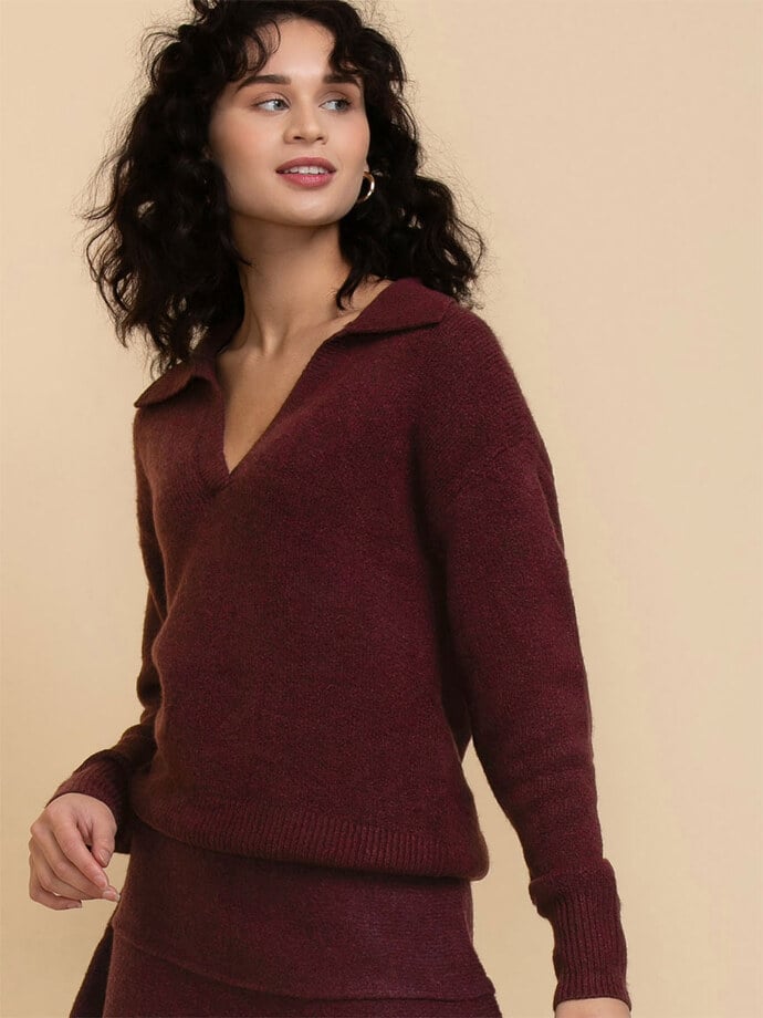Polo Collar Sweater Image 3