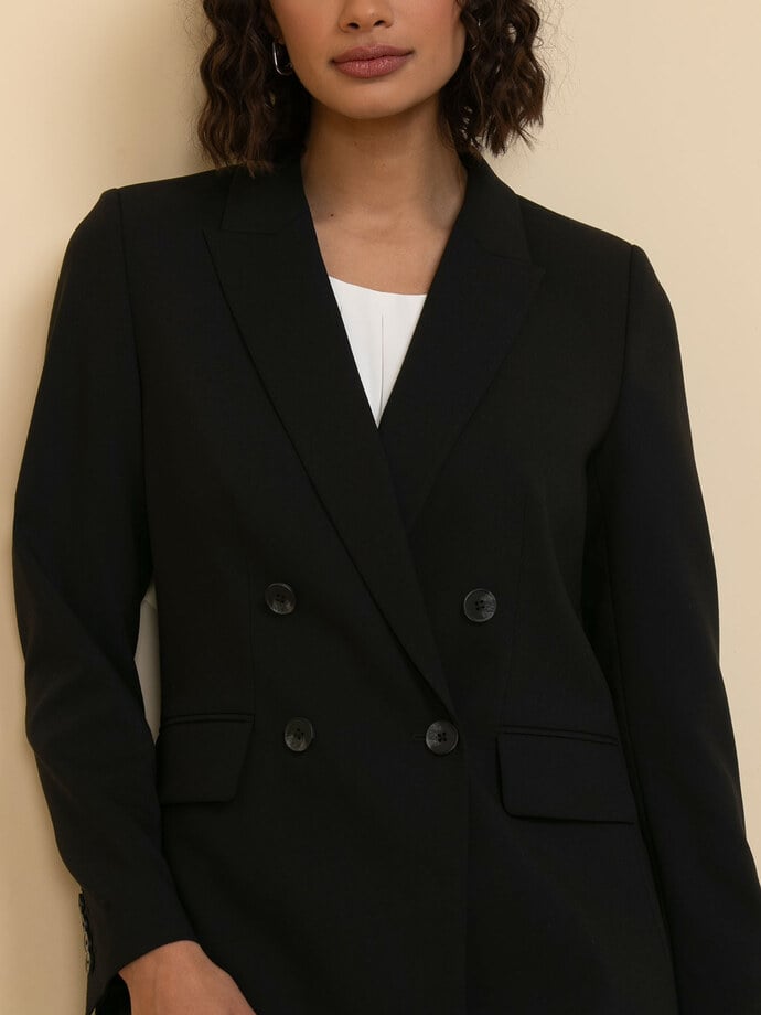 London Double Breasted Relaxed Blazer in Luxe Tailored Image 6
