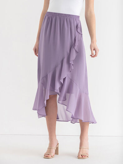 Chiffon Ruffle Midi Skirt, Dusk Chiffon Ruffle Midi Skirt, Dusk