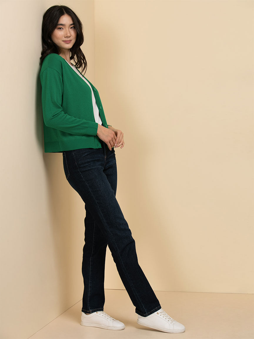 Button Up Cashmere Blend Cardigan Sweater Rickis