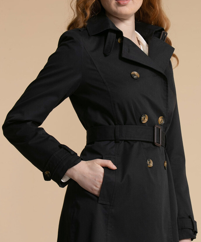 Belted Double Breasted Trench Coat Image 4