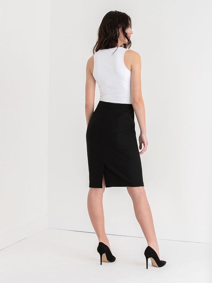 Pencil Skirt in Luxe Ponte Image 4