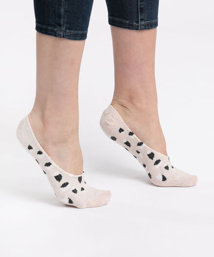 Leopard Print Liner Socks, Pink