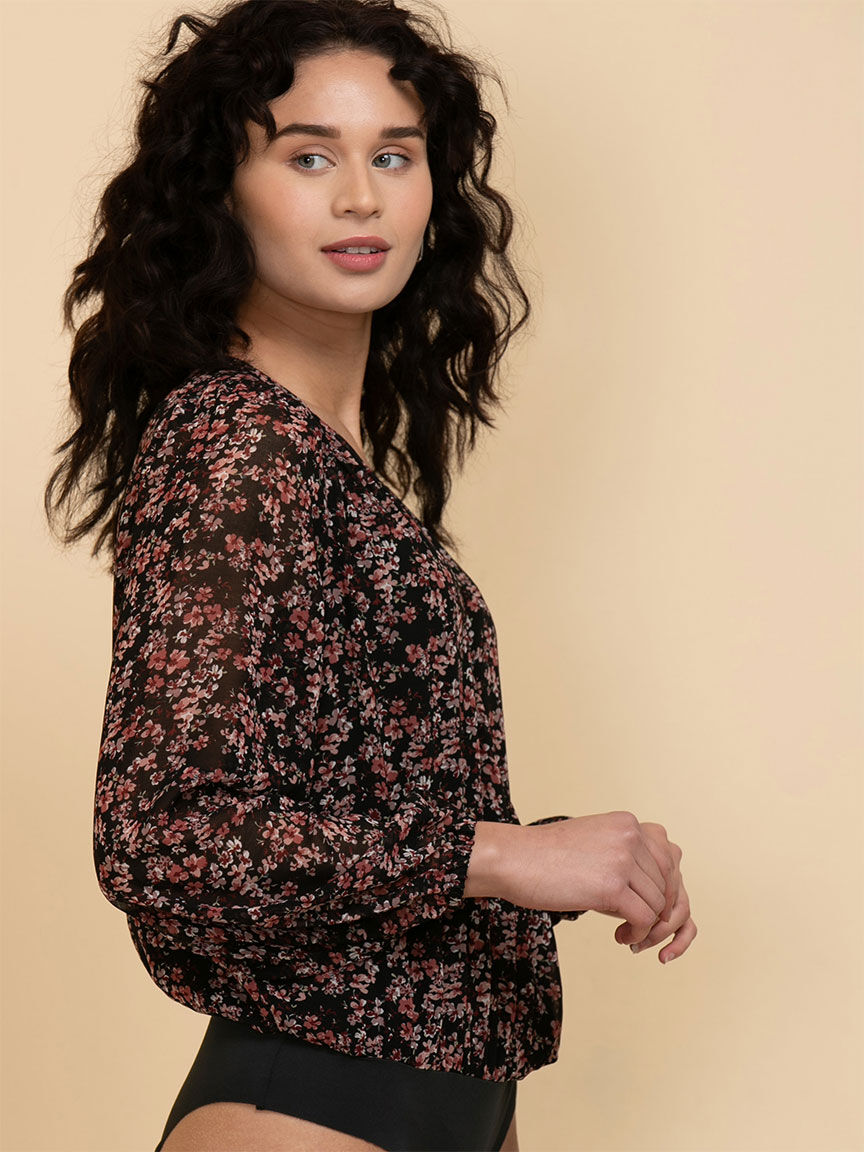 Black deals blouse bodysuit