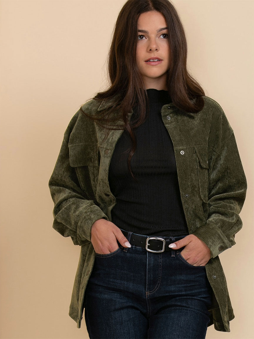 Corduroy button up jacket clearance