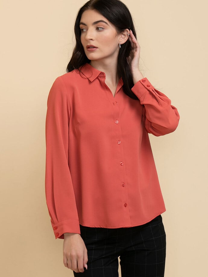 Nicole Long Sleeve Collared Shirt Image 3