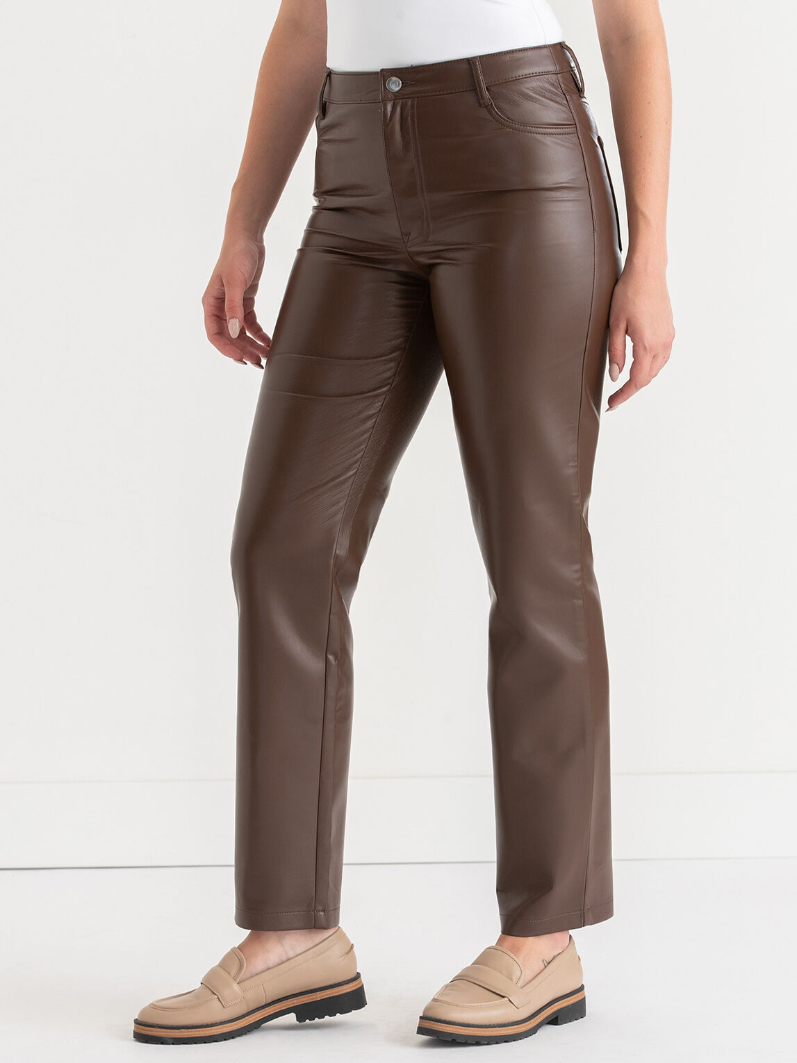 Pull on leather pants hot sale