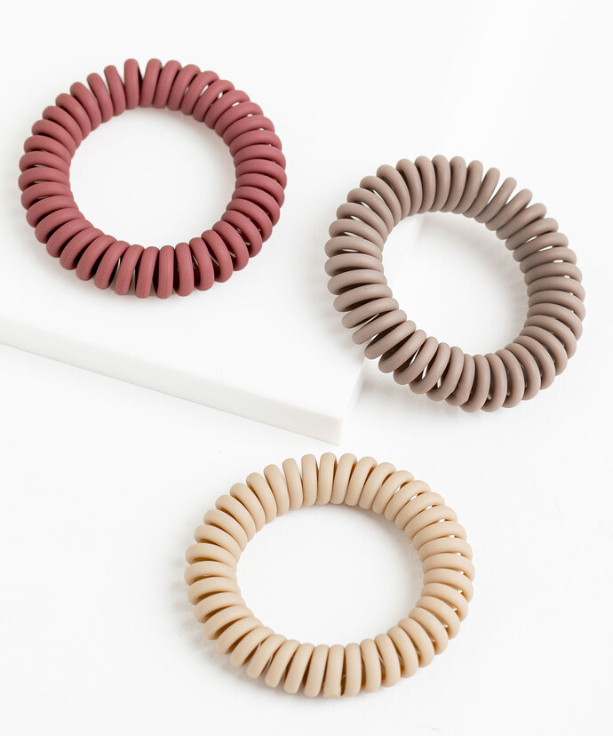Coiled Hair Elastic 3-Pack Image 1