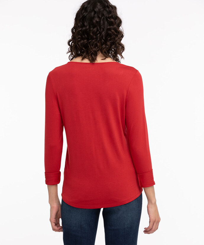 V-Neck Layering Essential Top Image 4
