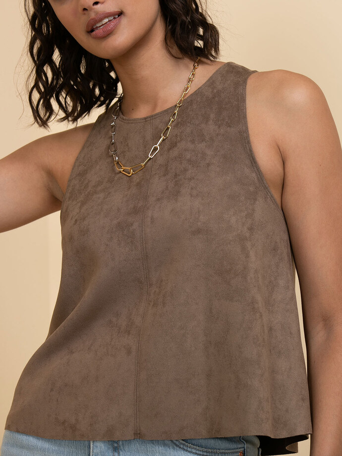 Faux Suede Tank Top Image 3