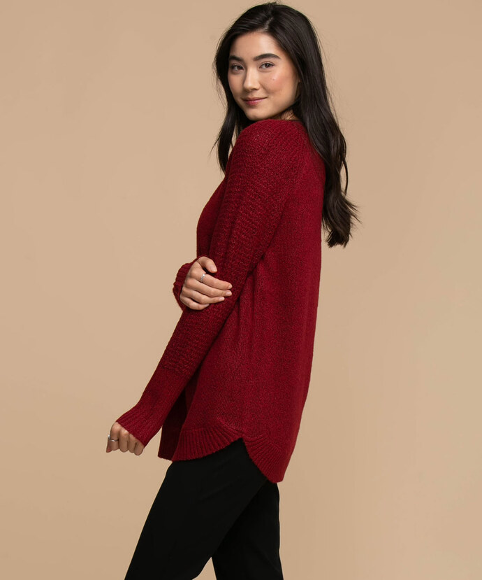 Guilty V-Neck Twisted Yarn Sweater Image 3