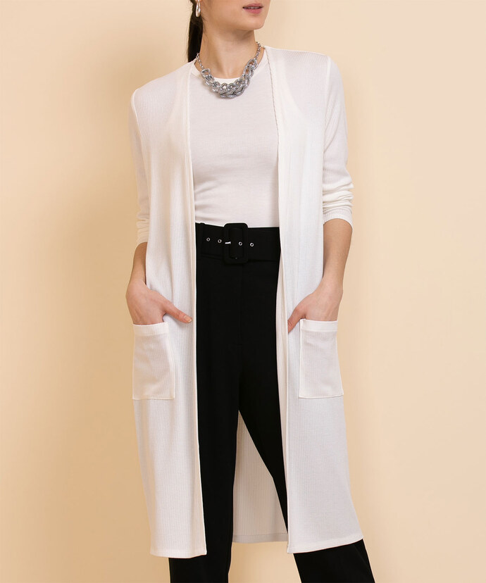 Open Ribbed Duster Cardigan Image 5