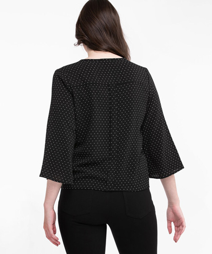 Tie Front Bell Sleeve Blouse Image 3