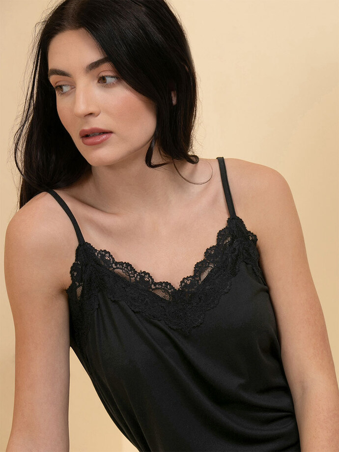 Lace Trim Cami with Crop Pant Sleepset Image 2