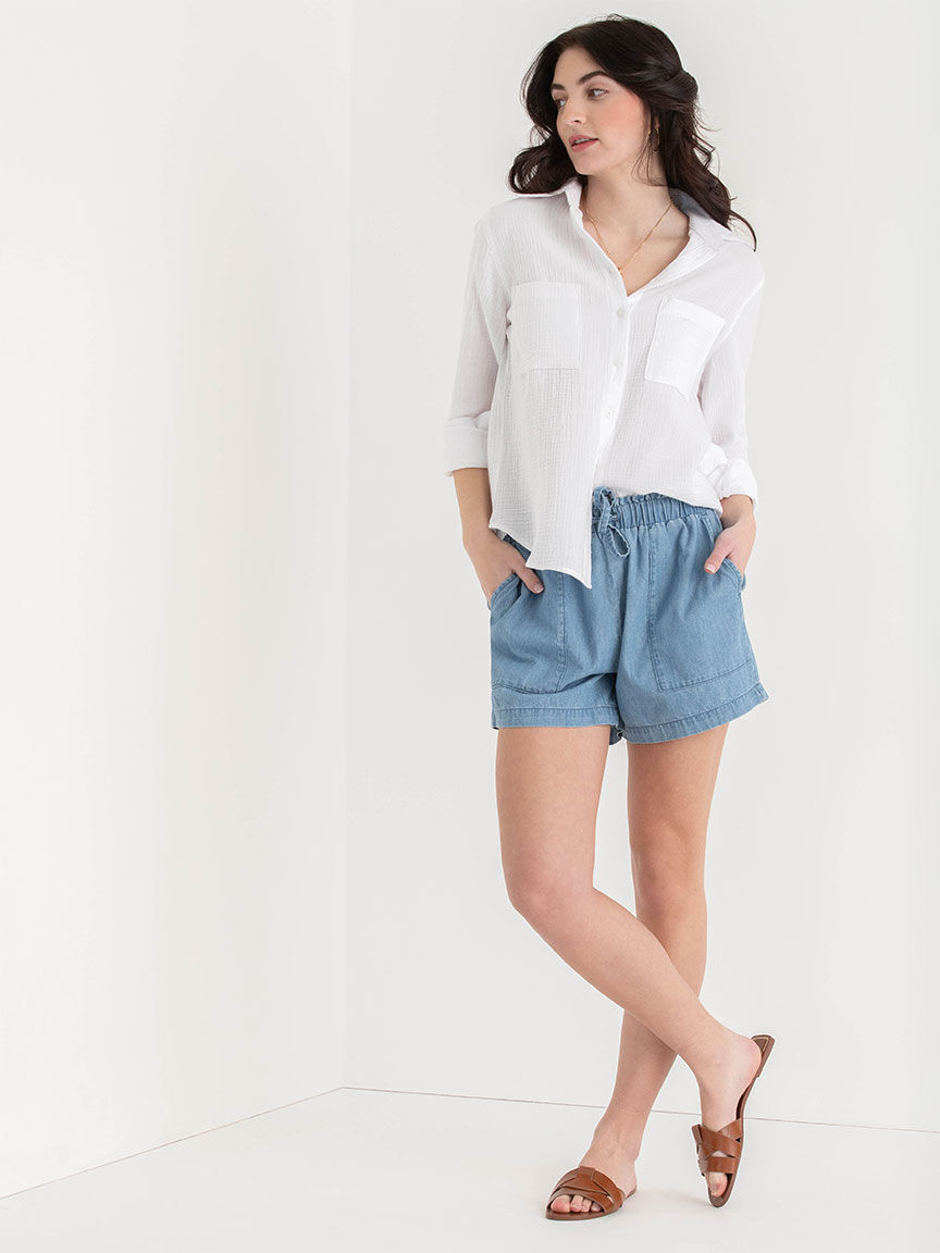 Light Wash Denim Shorts Rickis