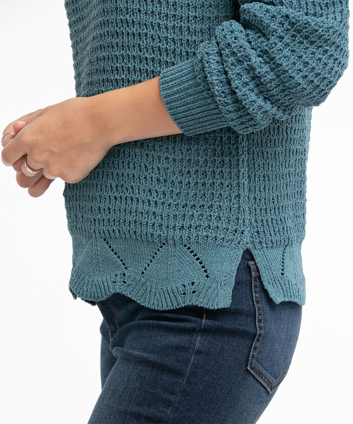 Waffle Stitch Pullover Sweater Image 4