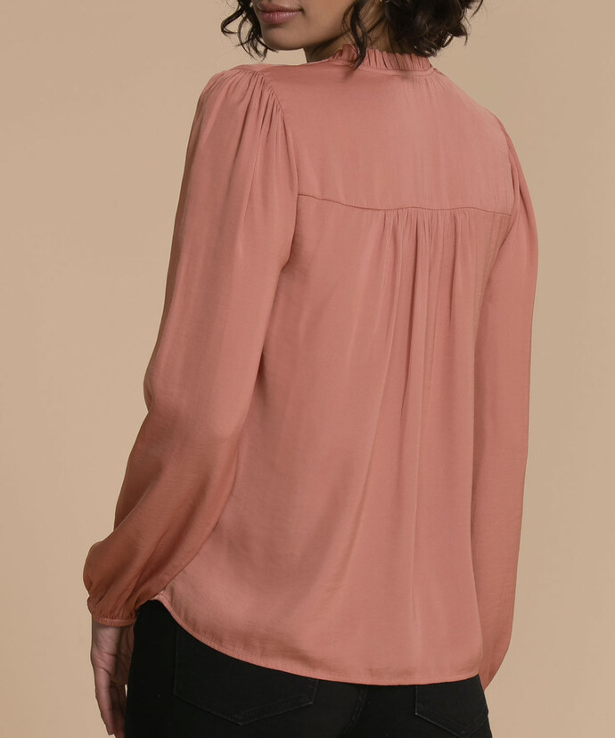 Long Sleeve Tie Neck Blouse Image 3
